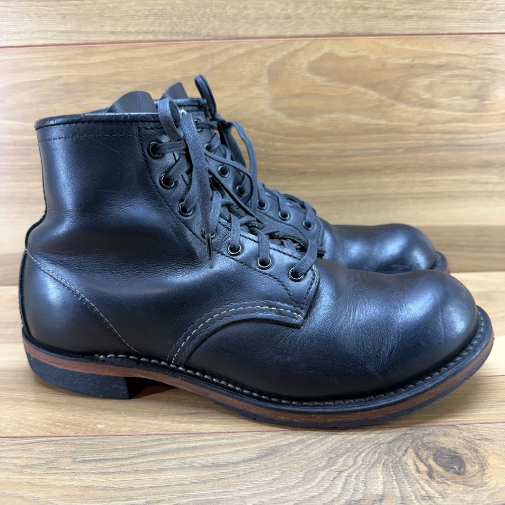 RED WING Beckman Boots Mens 7 D Black Leather USA Made 9014 Americana Heritage